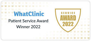 WhatClinic Patient Service Award 2013-2022 - 5 star treatment